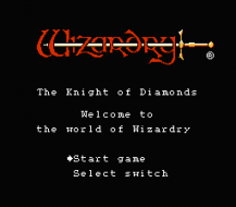 Wizardry II: The Knight of Diamonds title screenshot